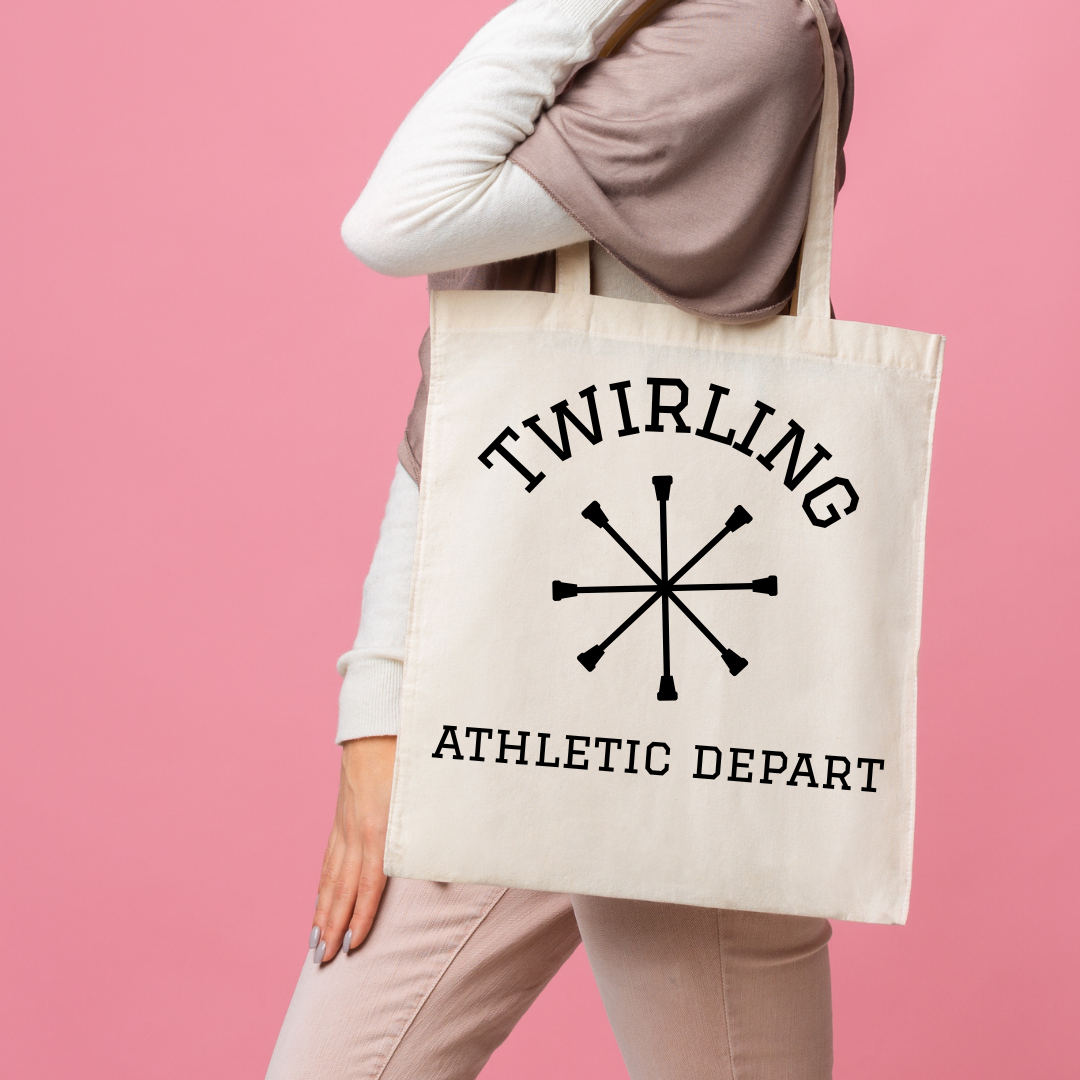 Twirling Athletic Department Tote Bag