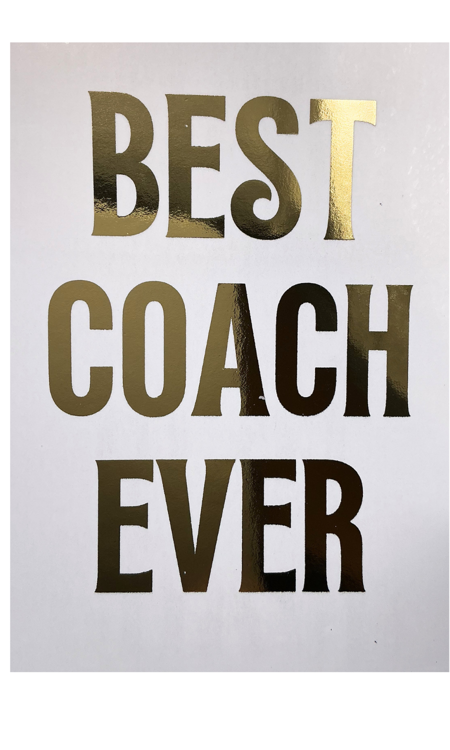Thank you card- BEST COACH EVER