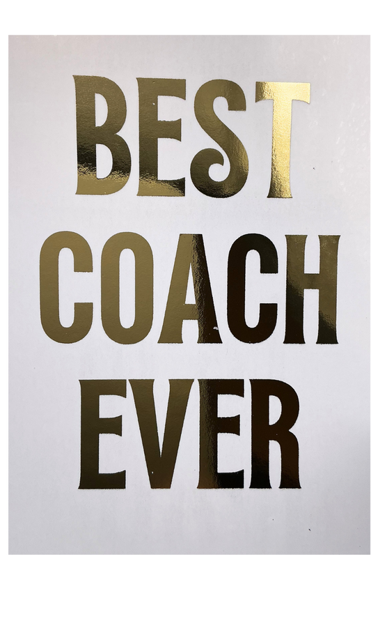 Thank you card- BEST COACH EVER